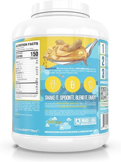 RYSE Loaded Protein Powder Skippy® Peanut Butter – Advanced Whey Protein with MCTs and Prebiotic Fiber