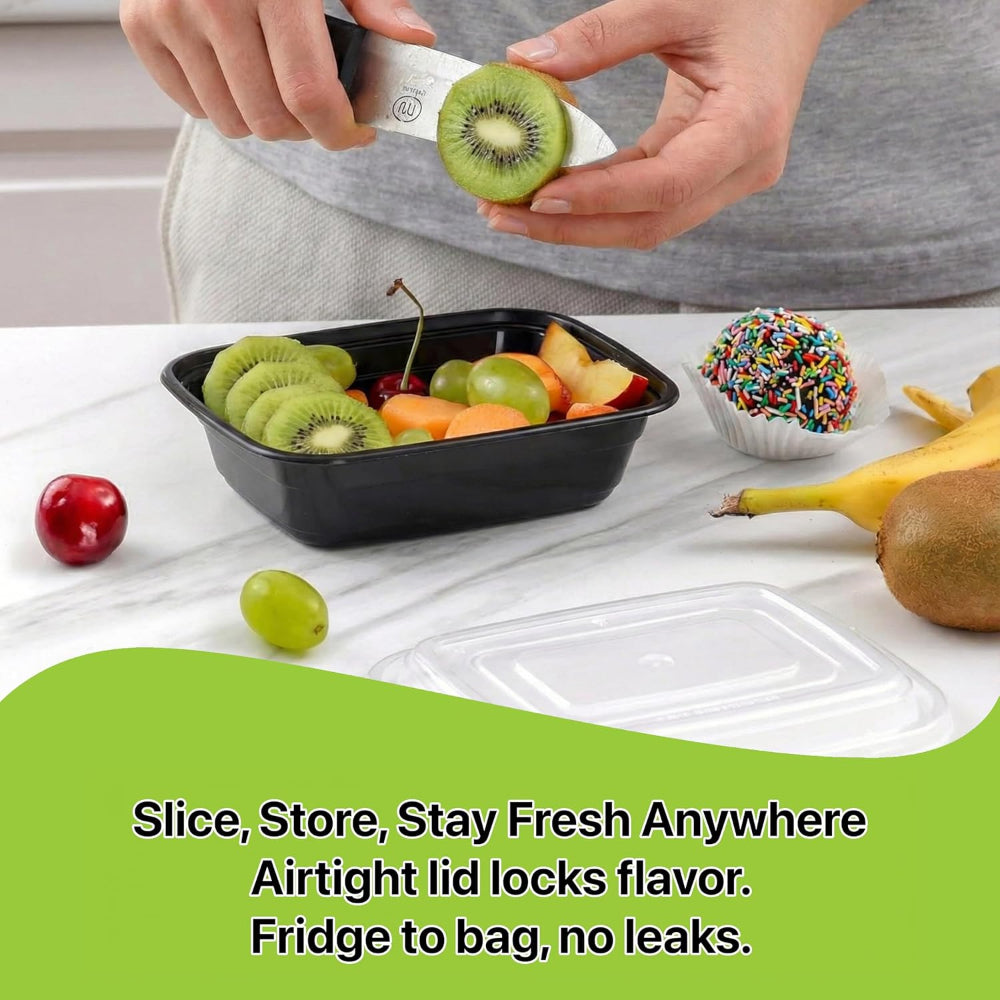 Meal Prep Containers – 16 oz Food Storage Boxes, Stackable Leakproof Reusable Design