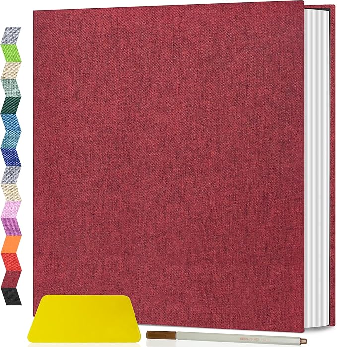 Self-Adhesive Scrapbook Photo Album for 4x6 to 8x10 Pictures