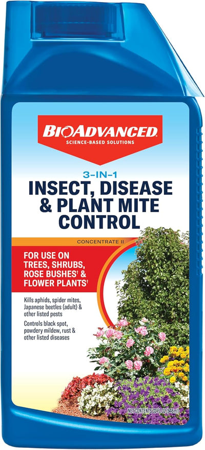 3-in-1 Insect Disease & Plant Mite Control Concentrate, 32 oz