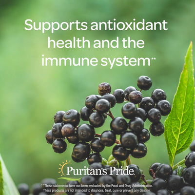 Elderberry Gummy with Vitamin C, D & Zinc, Supports The Immune System, 70 ct by Puritan's Pride