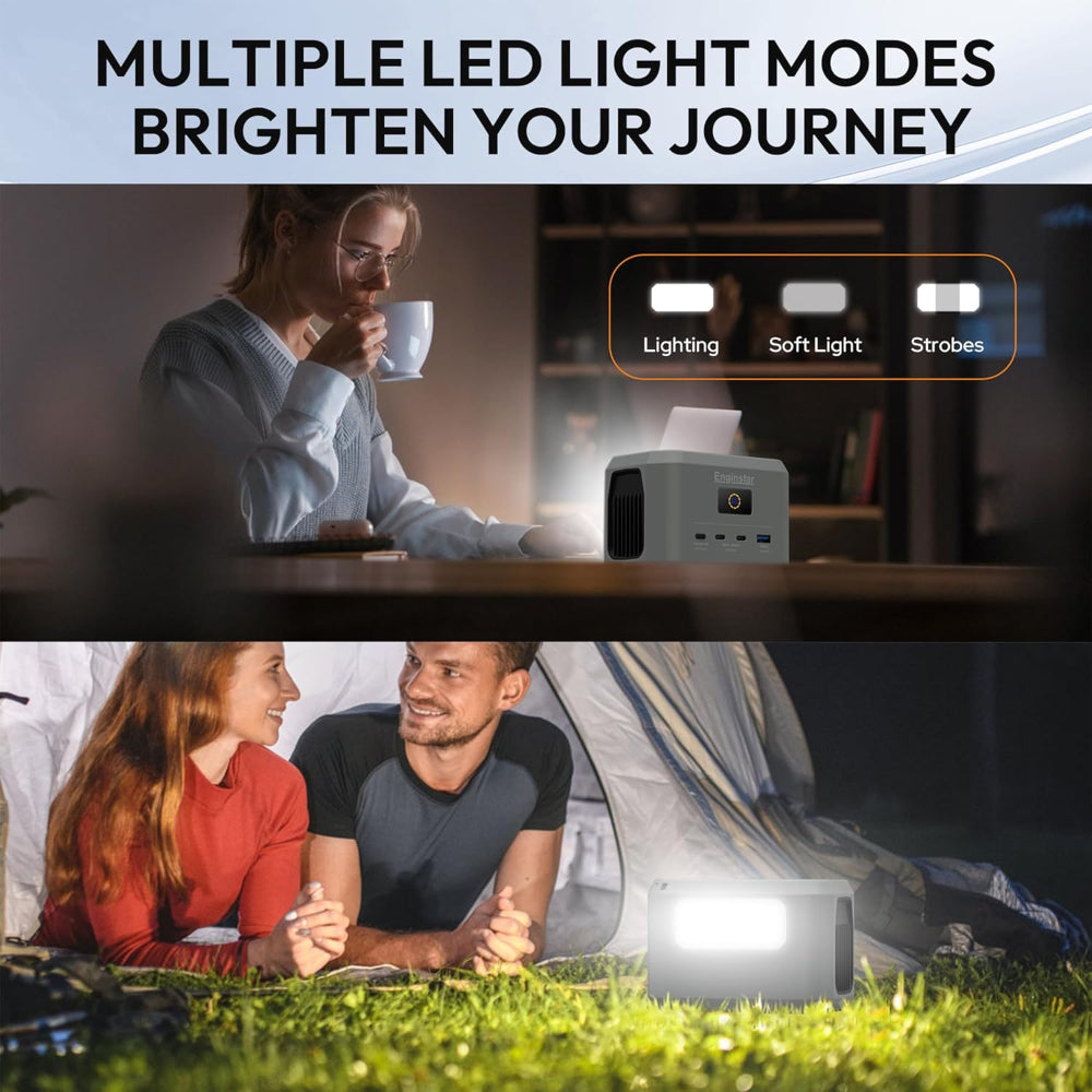 Portable Power Station - Battery Pack Solar Generator - Fast Charging Power Bank for Travel