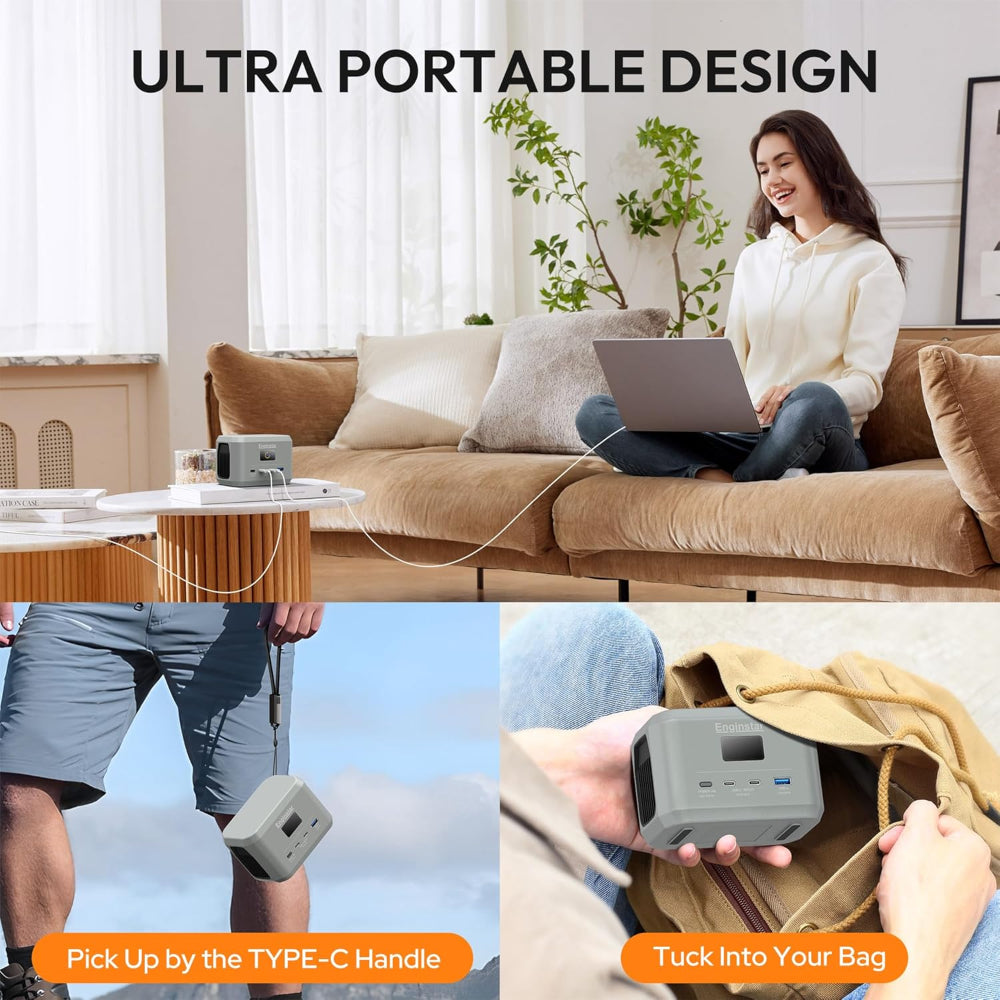 Portable Power Station - Battery Pack Solar Generator - Fast Charging Power Bank for Travel