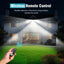 2-Pack Solar Motion Sensor Flood Lights with 3 Adjustable Heads and 200 LEDs