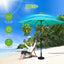 9 Foot Patio Market Umbrella with Tilt and Crank for Outdoor Table Shade