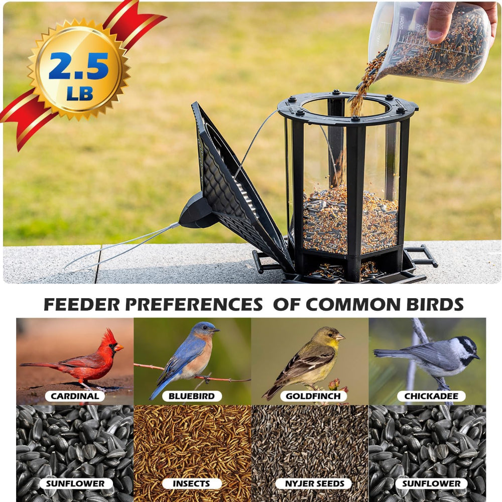 2-Pack Hanging Bird Feeders – Retro Pagoda Outdoor Seed Feeders for Wild Birds