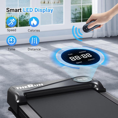 Under Desk Walking Pad Treadmill – Portable Mini Treadmill, 2.5HP Motor, LED Display