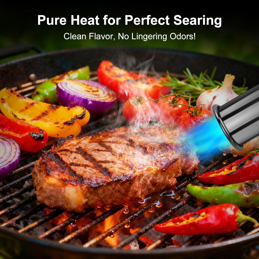 Propane Grill Torch Adjustable Flame - Cooking Torch for BBQ Searing - Sous Vide Use