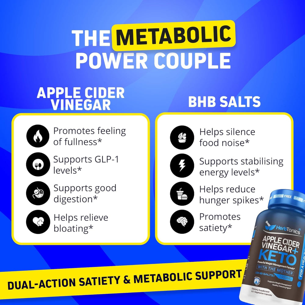 Apple Cider Vinegar Keto BHB Supplement    Appetite & Metabolism Support