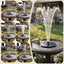 Solar Fountain Pump – Floating Bird Bath Water Fountain with 6 Nozzles for Garden Pond