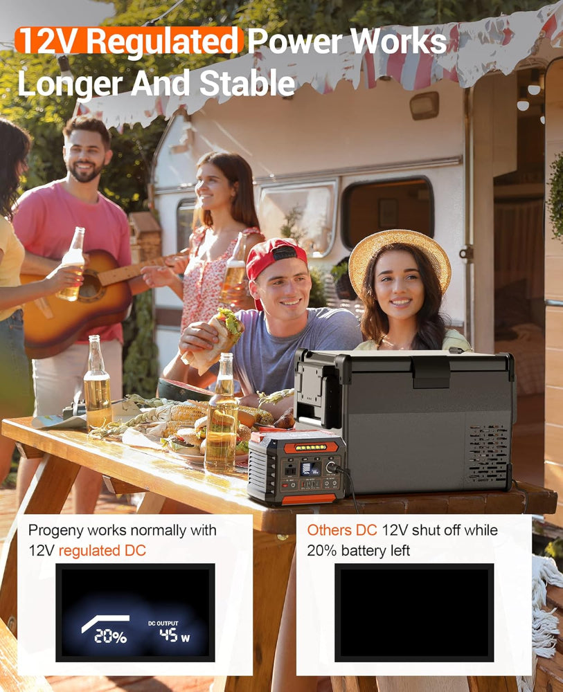 Portable Power Station – Solar Generator Battery Backup with AC Outlet for Camping