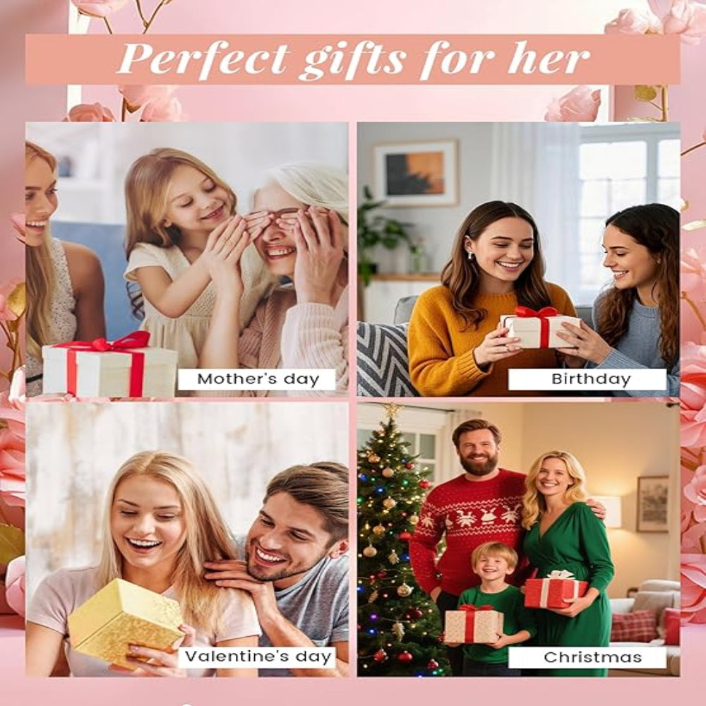 Silver Cross Necklace for Women – Faith Birthstone Pendant with Birth Flower Chain Jewelry Gift