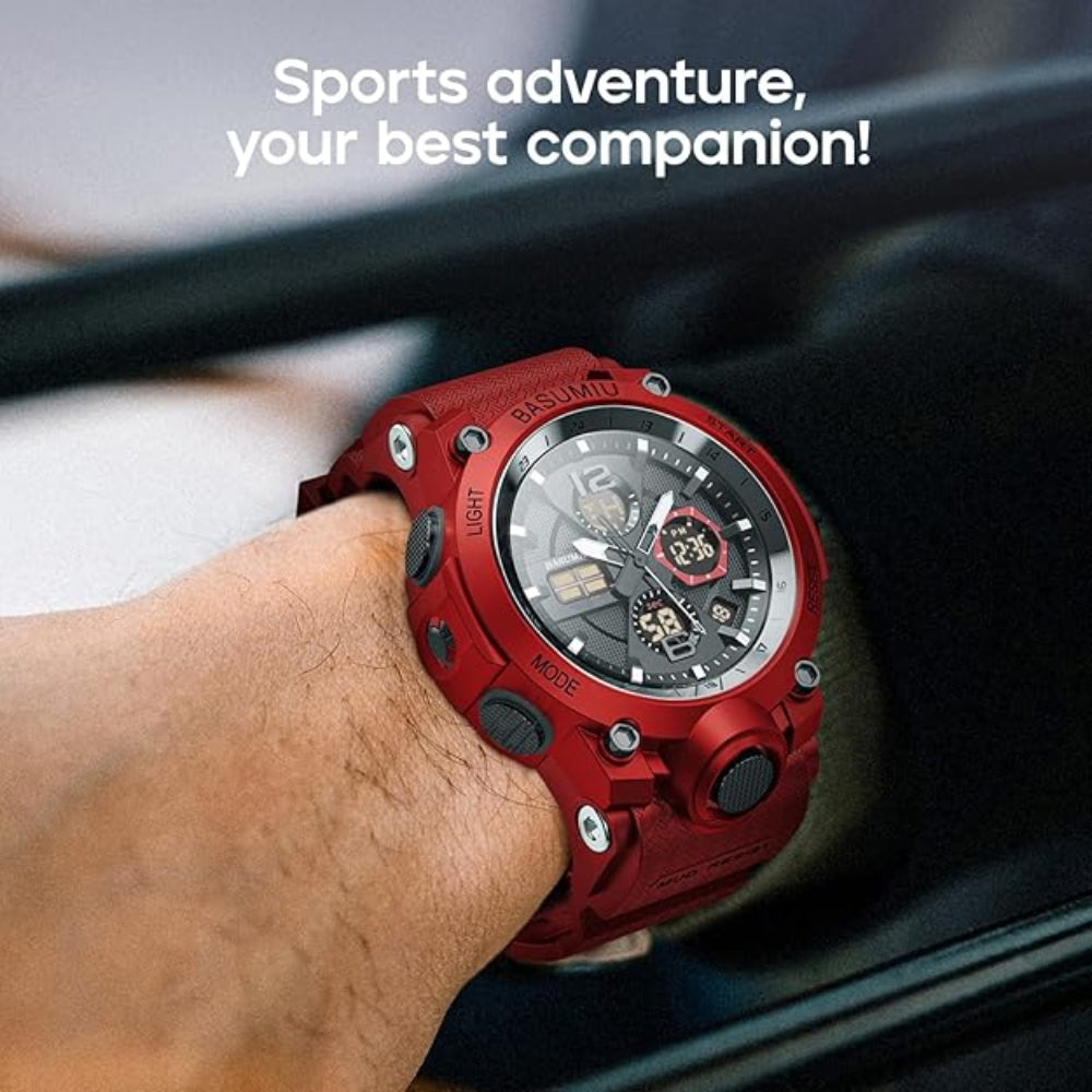 Men's Tactical Sport Watch - Analog Digital Waterproof Military Style Wristwatch