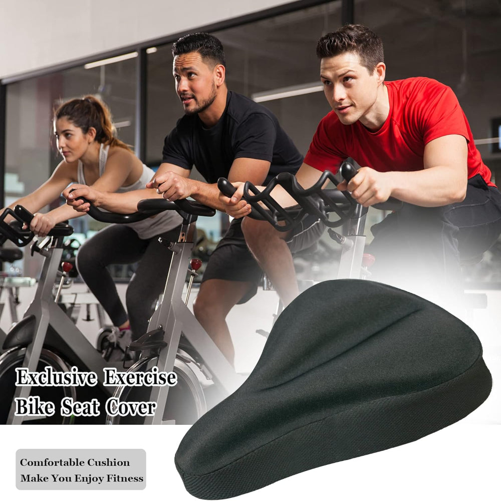 Gel Bike Seat Cover - Padded Bicycle Saddle Cushion for Indoor and Outdoor Cycling