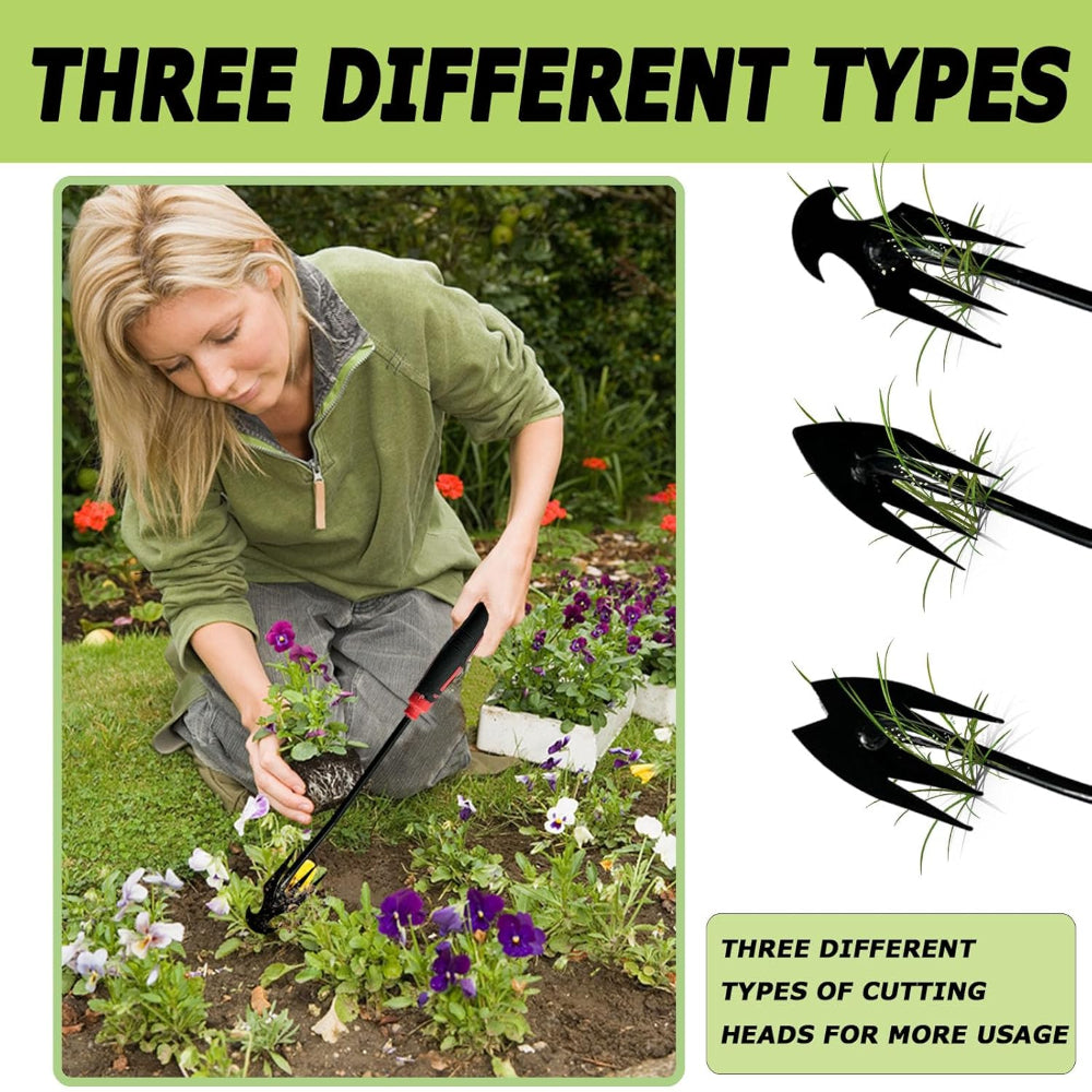Weed Puller Tool Set - Portable Garden Weeder Hand Tools for Uprooting Weeds