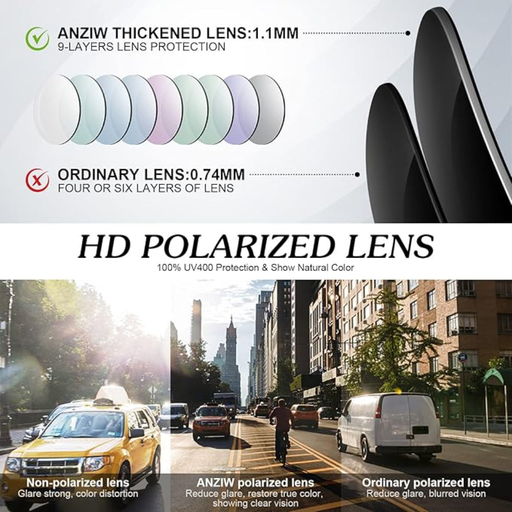 3-Pack Polarized Pilot Sunglasses for Men and Women with UV400 Protection