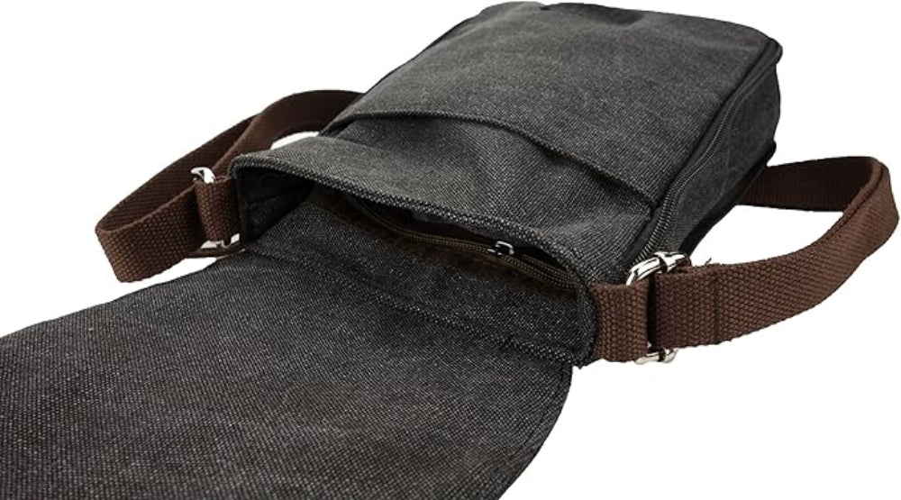 Canvas Messenger Bag – Vintage Crossbody Shoulder Bag for Travel Work Everyday Use