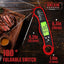 Digital Instant Read Meat Thermometer – Waterproof Backlit Food Thermometer for Grill & Kitchen