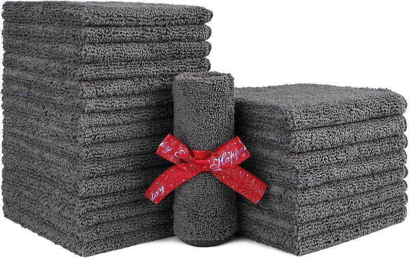 Microfiber Washcloths- Highly Absorbent and Soft Face Towel, Multi-Purpose 