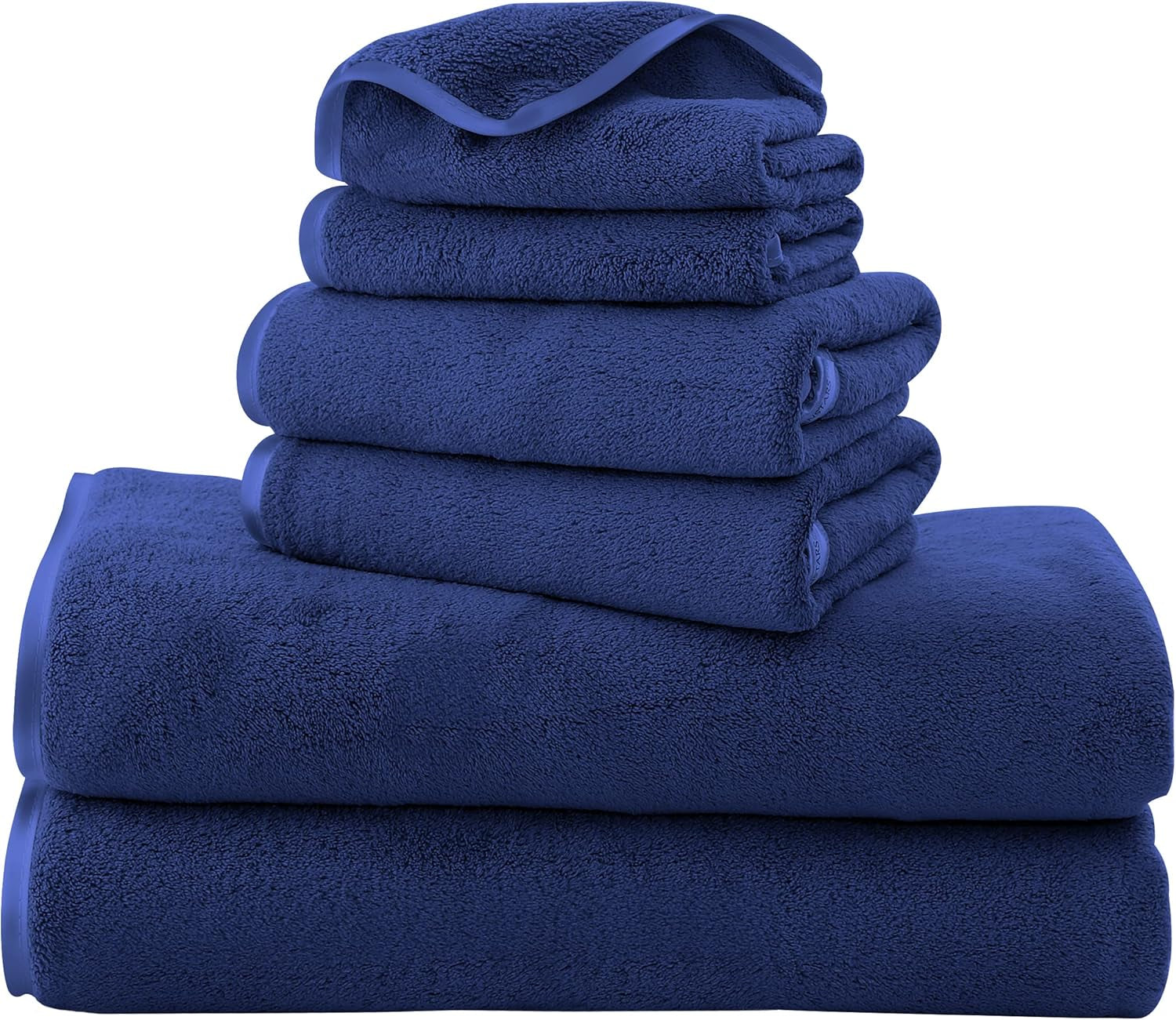 6 Pack Ultra Soft Microfiber Towel Set- 2 Bath Towels, 2 Hand Towels, 2 Washcloths