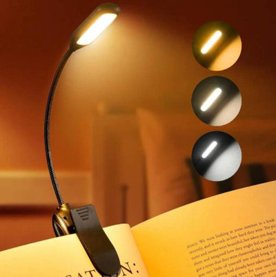 Rechargeable Book Light for Reading in Bed, 80H Reading, 3 Brightness Levels & 3 Color Temperatures