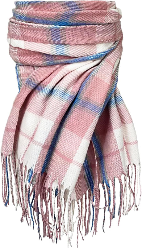 Plaid Winter Scarf for Women, Cashmere Feel Blanket Shawl and Wrap