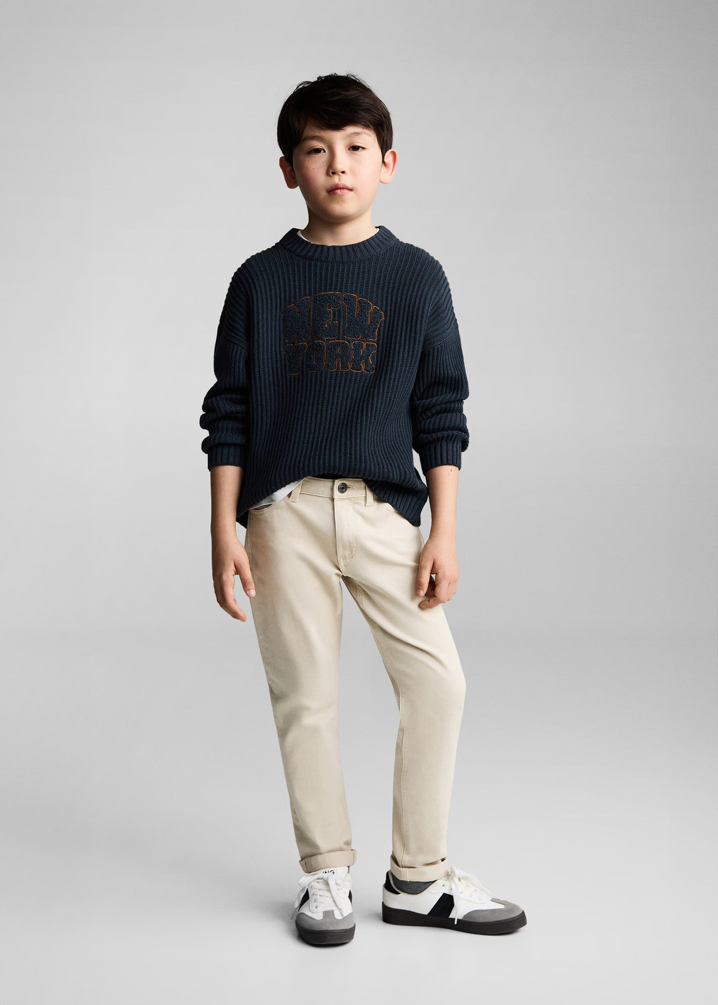 MANGO Straight-Leg Cotton Jeans for Boys – Size 9