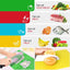 Kitchen Plastic Cutting Board Set - Extra Thick Flexible, Non-Slip Chopping Board with Colored Food Icons - Dishwasher Safe