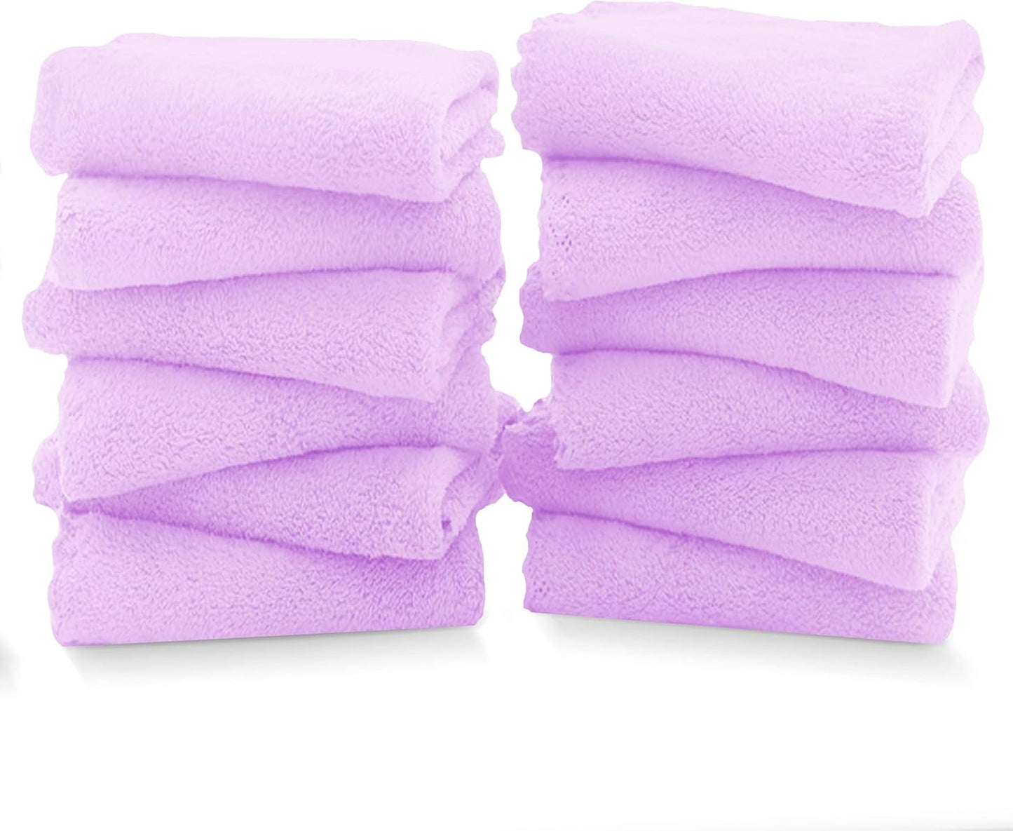 6 Pack Ultra Soft Microfiber Towel Set- 2 Bath Towels, 2 Hand Towels, 2 Washcloths