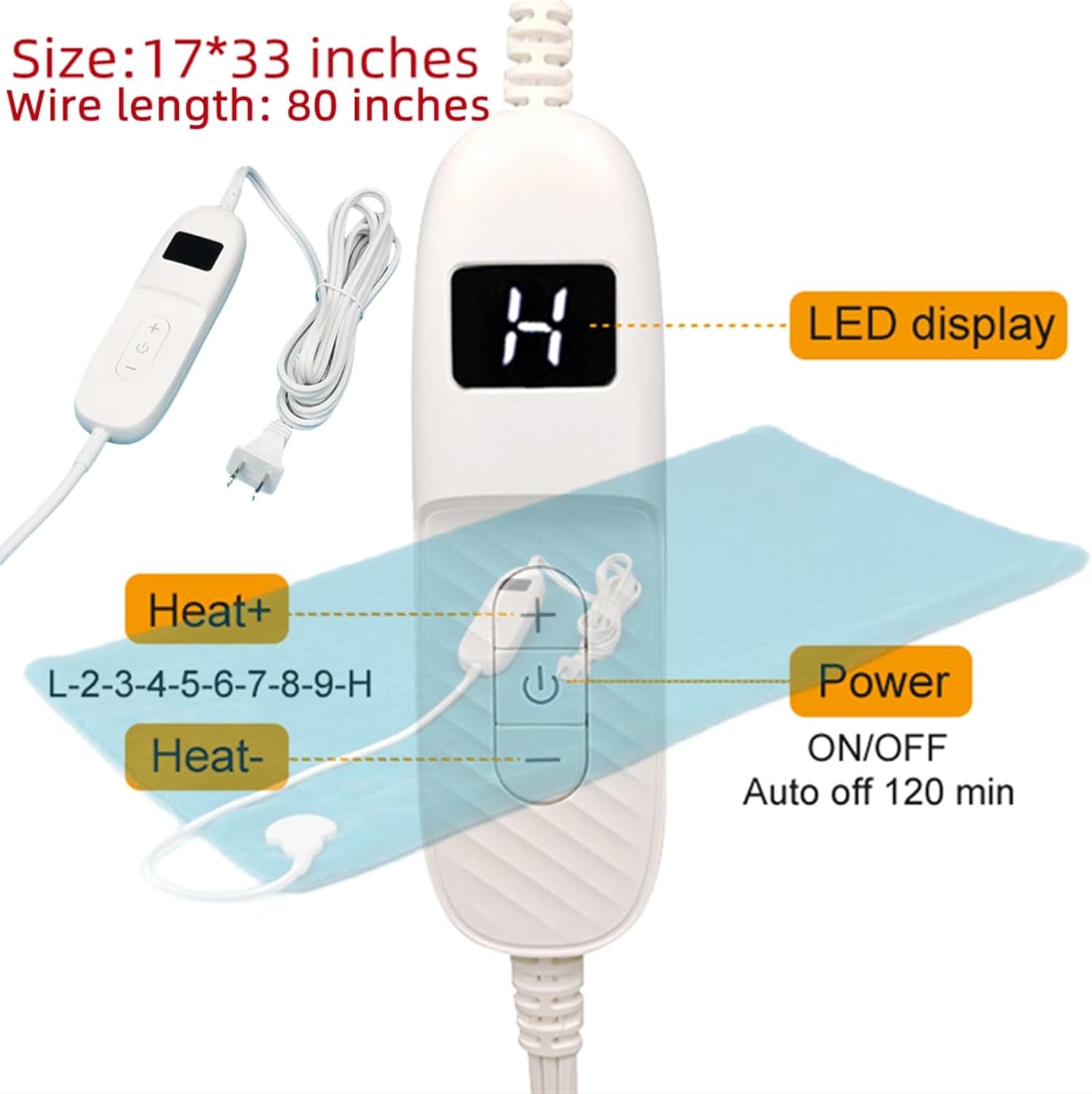 Heating Pad for Back, Neck and Shoulder Pain Relief