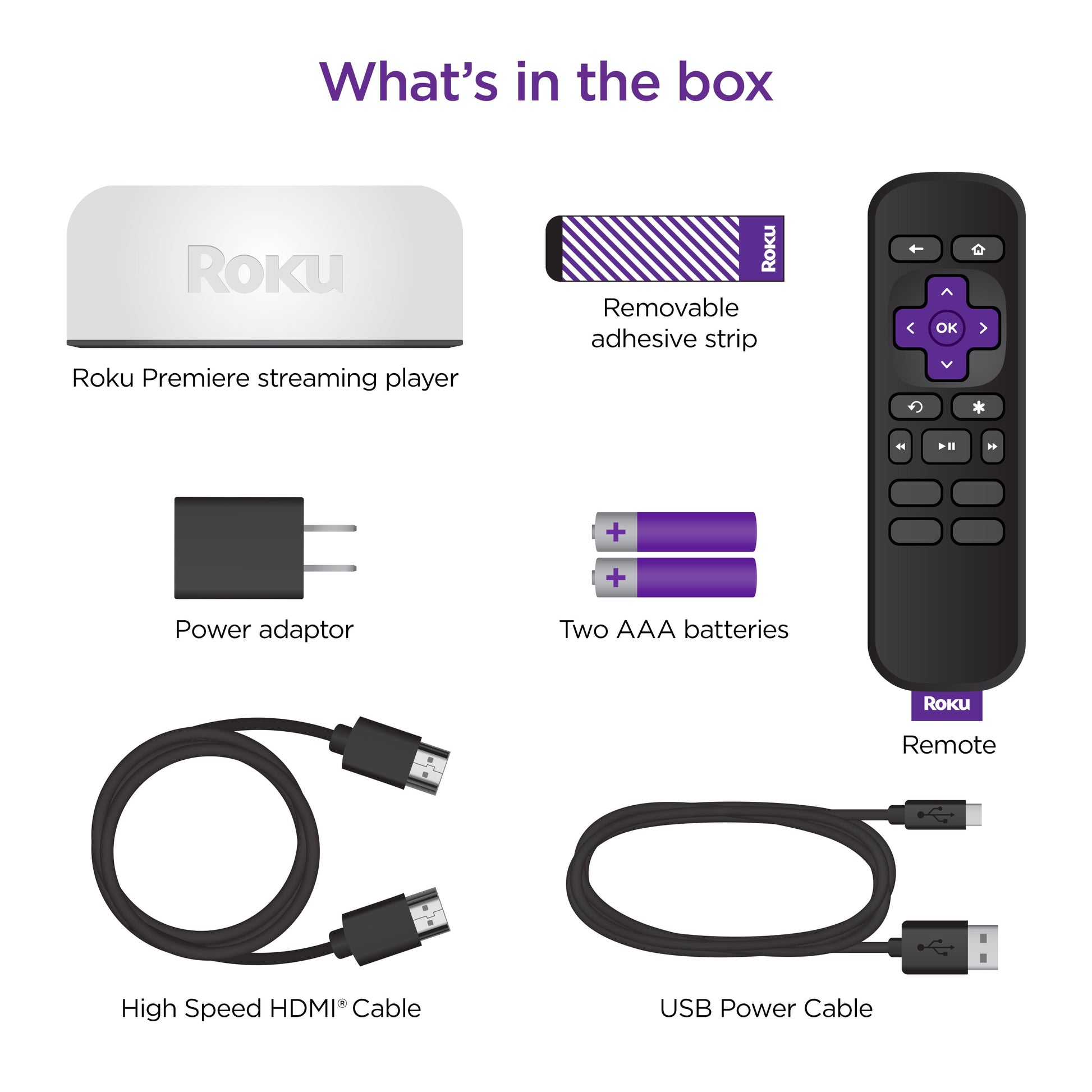 4K/HDR Streaming Media Player Wi-Fi® Enabled with Premium High Speed HDMI® Cable and Standard Remote