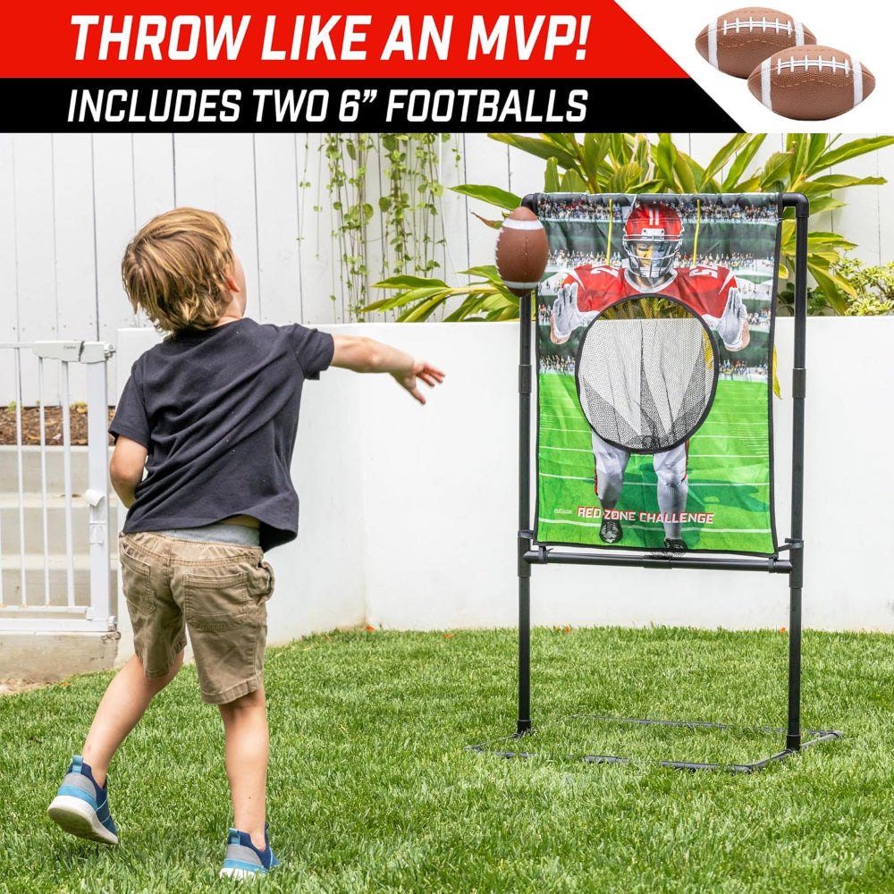 Football Toss Game Target Set with Inflatable Footballs for Kids - Outdoor Fun