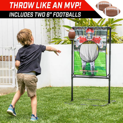 Football Toss Game Target Set with Inflatable Footballs for Kids - Outdoor Fun