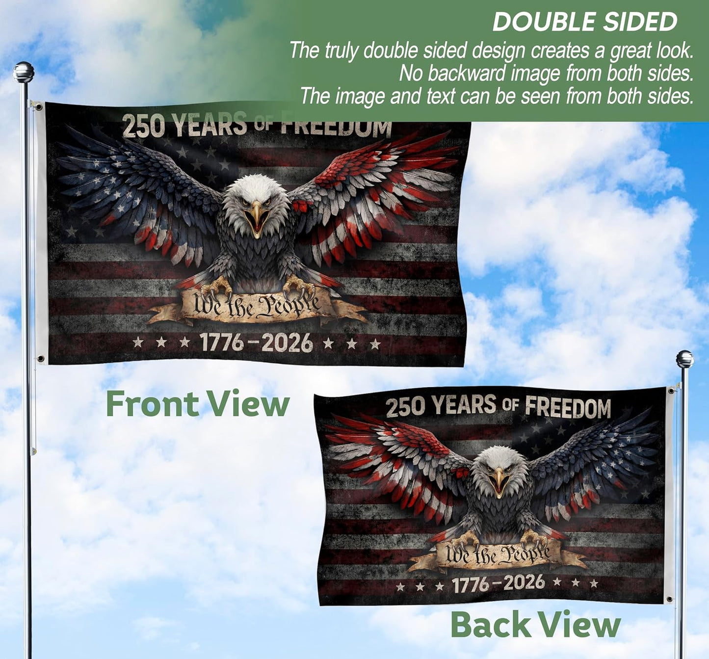 250th Anniversary USA Flag 3x5 Ft – 250 Years of Freedom