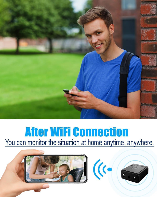  Mini WiFi Spy Camera, 1080P Hidden Camera with App, Motion Detection & Night Vision