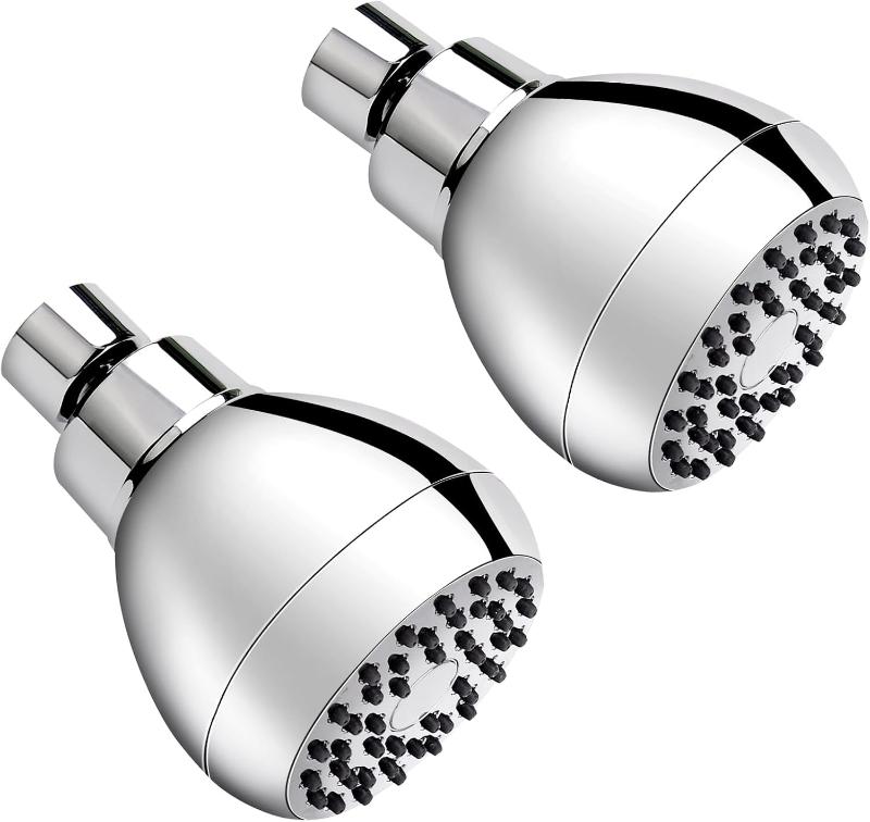 Adjustable Swivel High Pressure 3-Inch Shower Head with Anti-Clog and Anti-Leak