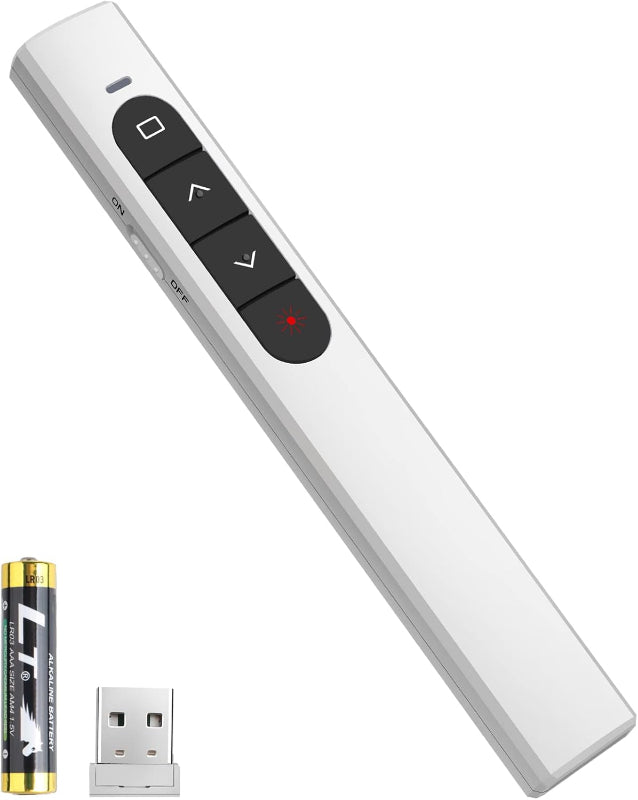 Wireless Presenter Remote, Presentation Clicker with Hyperlink & Volume Remote Control(Battery Included)