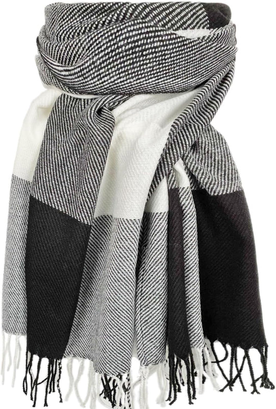 Plaid Winter Scarf for Women, Cashmere Feel Blanket Shawl and Wrap