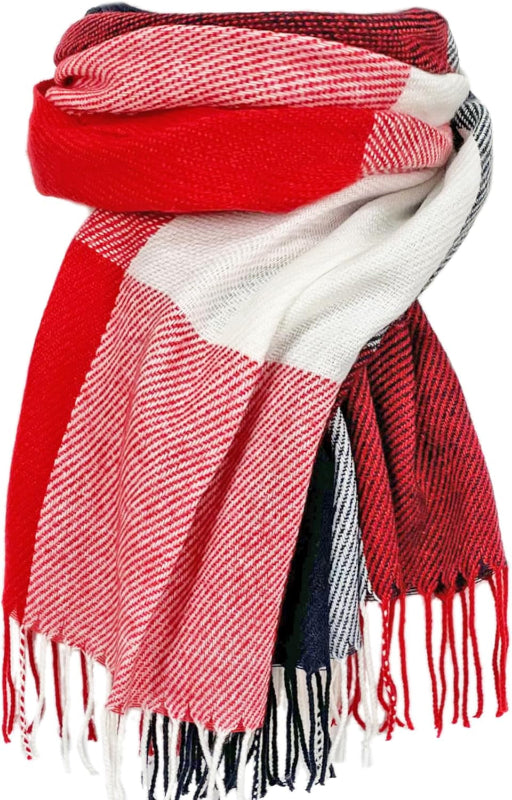 Plaid Winter Scarf for Women, Cashmere Feel Blanket Shawl and Wrap