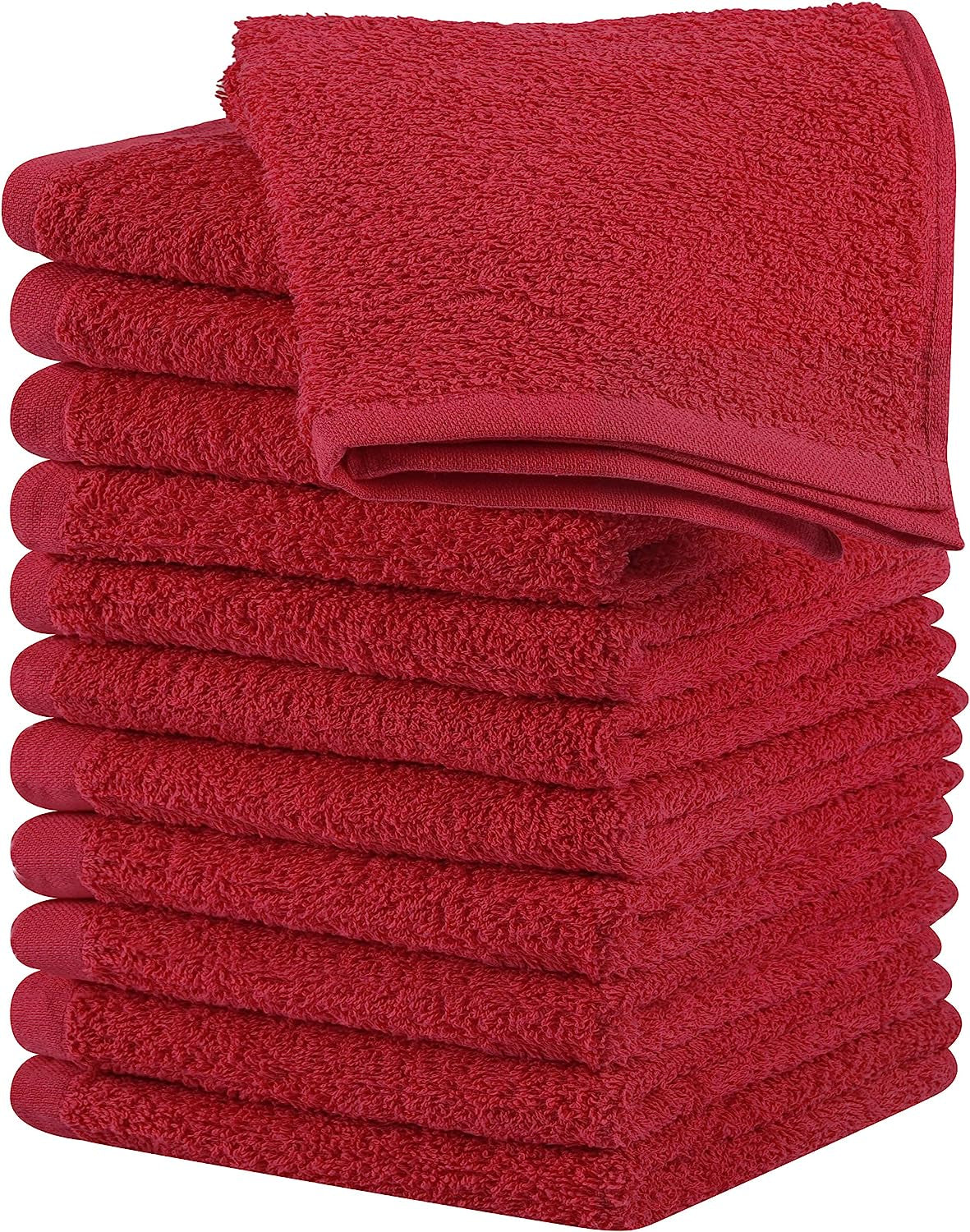 12 Pack Cotton Washcloths Set - 100% Ring Spun Cotton, Premium Quality Flannel Face Cloths