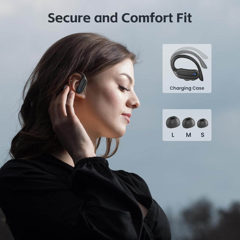 Wireless Earbuds Bluetooth 5.3, Noise-Cancelling Mic, IPX7 Waterproof, Stereo Headset