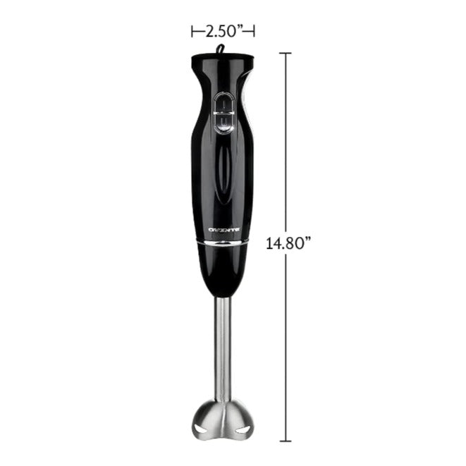 300 Watt Electric Immersion Hand Blender - 2 Mixing Speeds with Stainless Steel Blades