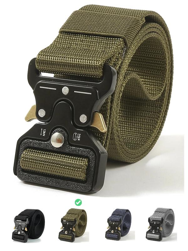 Men's Heavy Duty Quick Release Metal Buckle Nylon Belt