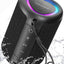 Portable 5.3 Bluetooth Speaker with Lights, Powerful Crystal Clear Sound, IPX5 Waterproof, All Day Playtime