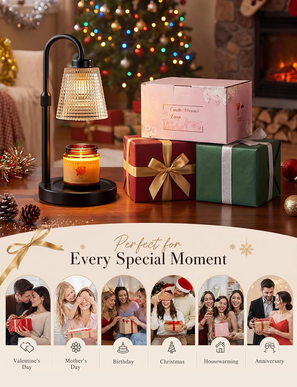 Dimmable candle warmer lamp image