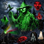 Outdoor Halloween projector green scarecrow and Halloween effects