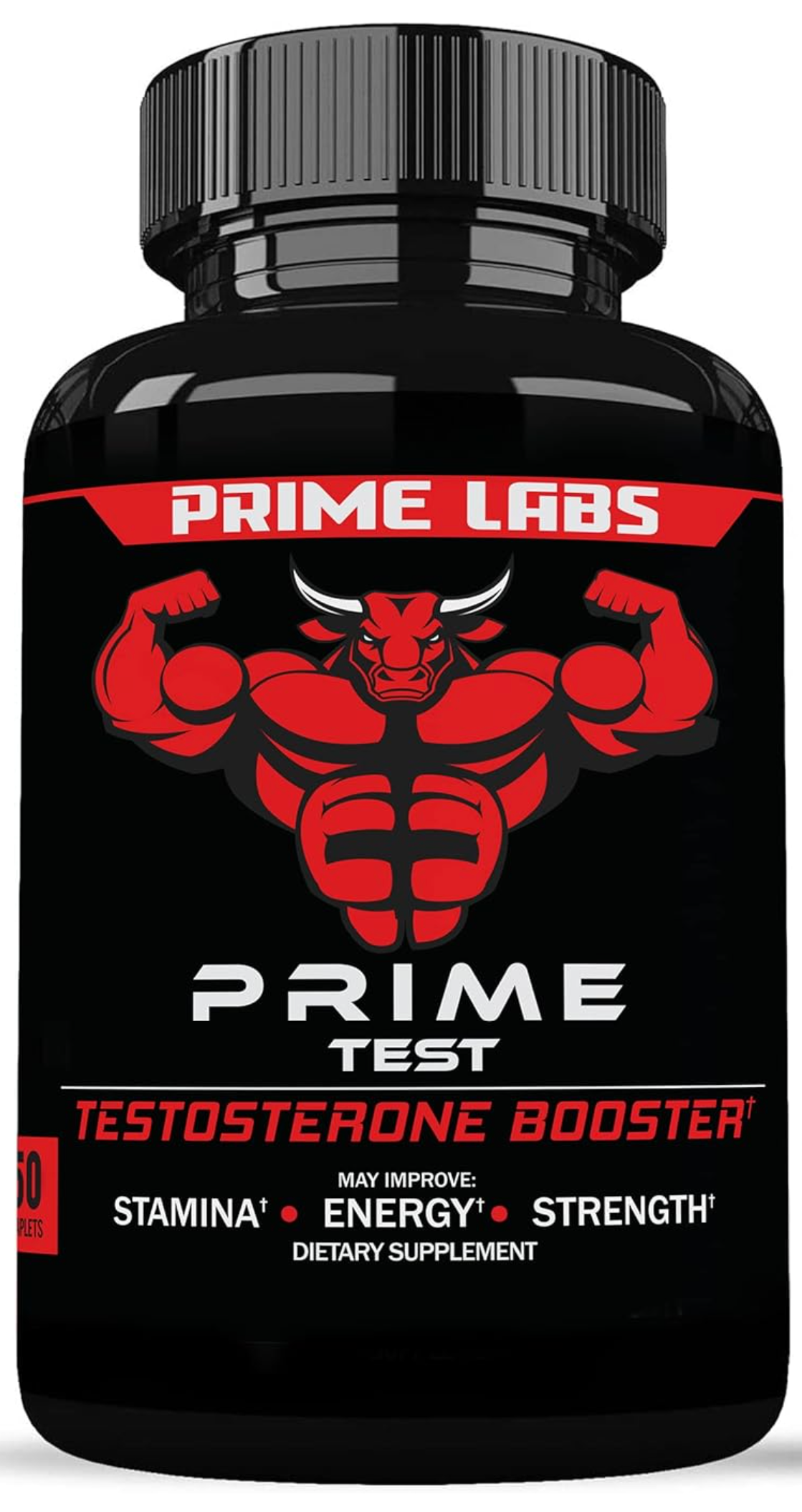 Prime Labs Men's Testosterone Booster (1-Pack) - Stamina, Endurance, & Strength - 60 Caplets