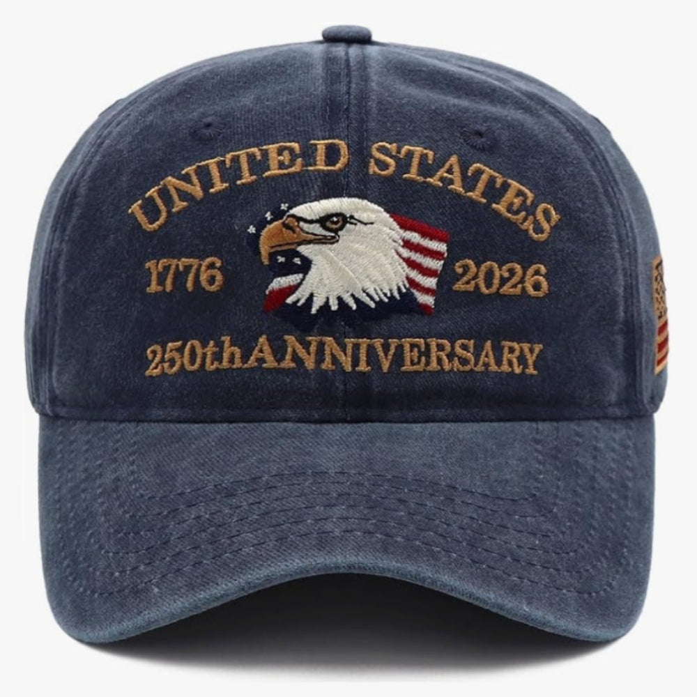 USA 250th Anniversary Embroidered Patriotic Baseball Cap for Men and Women