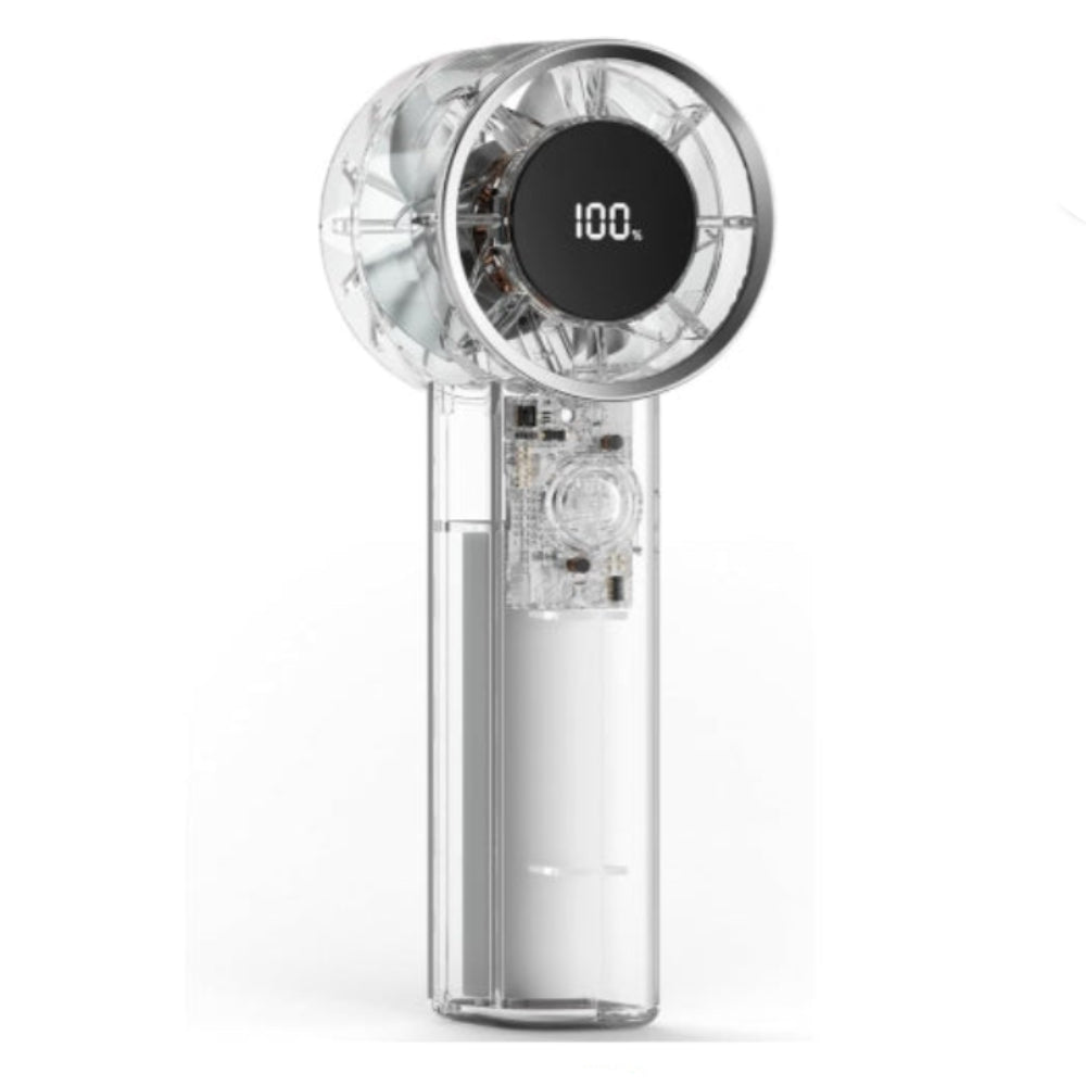 Portable Rechargeable Turbo Fan with LED Display and Adjustable Speed Settings