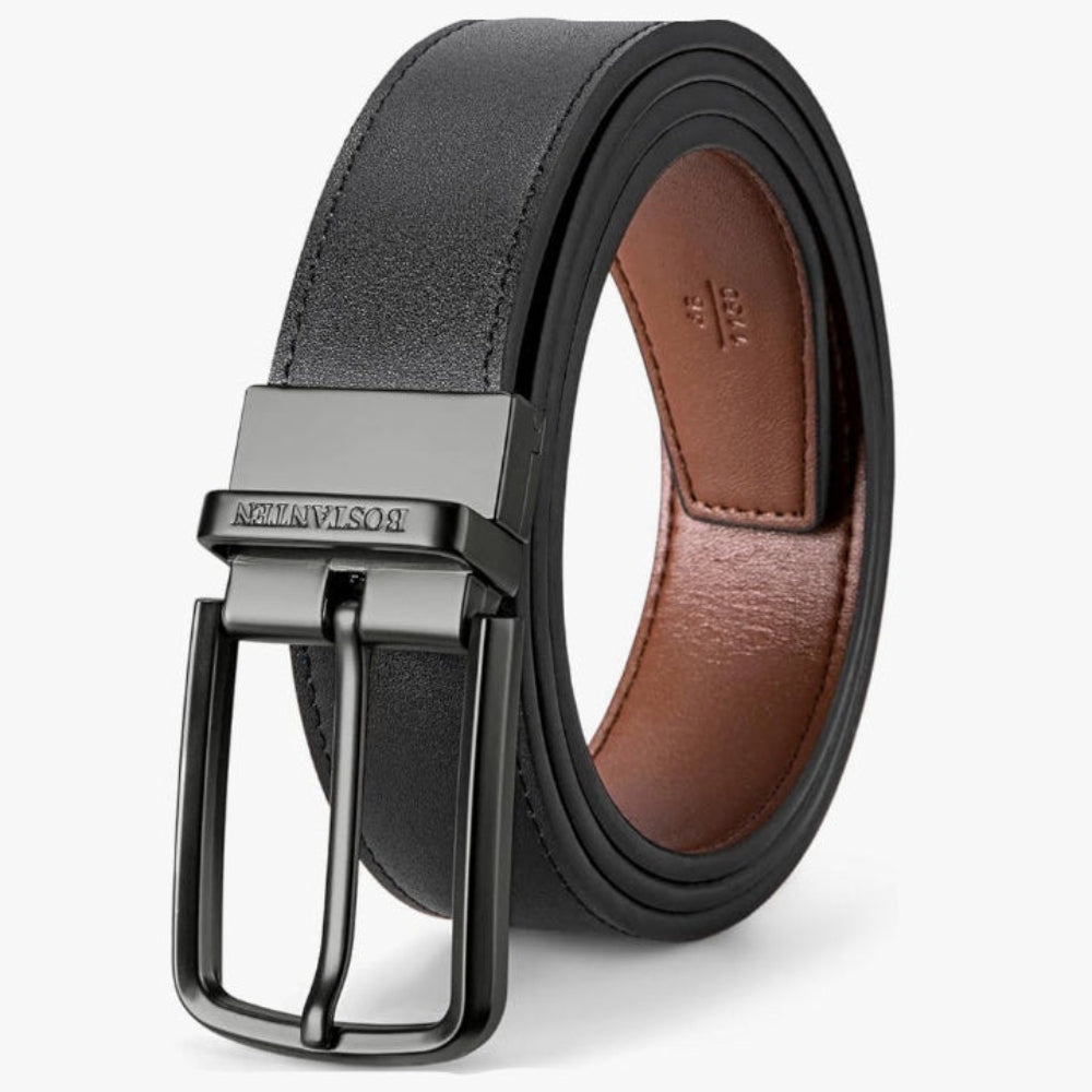 2-in-1 Reversible Men’s Belt – Rotating Buckle Dress & Casual Belt